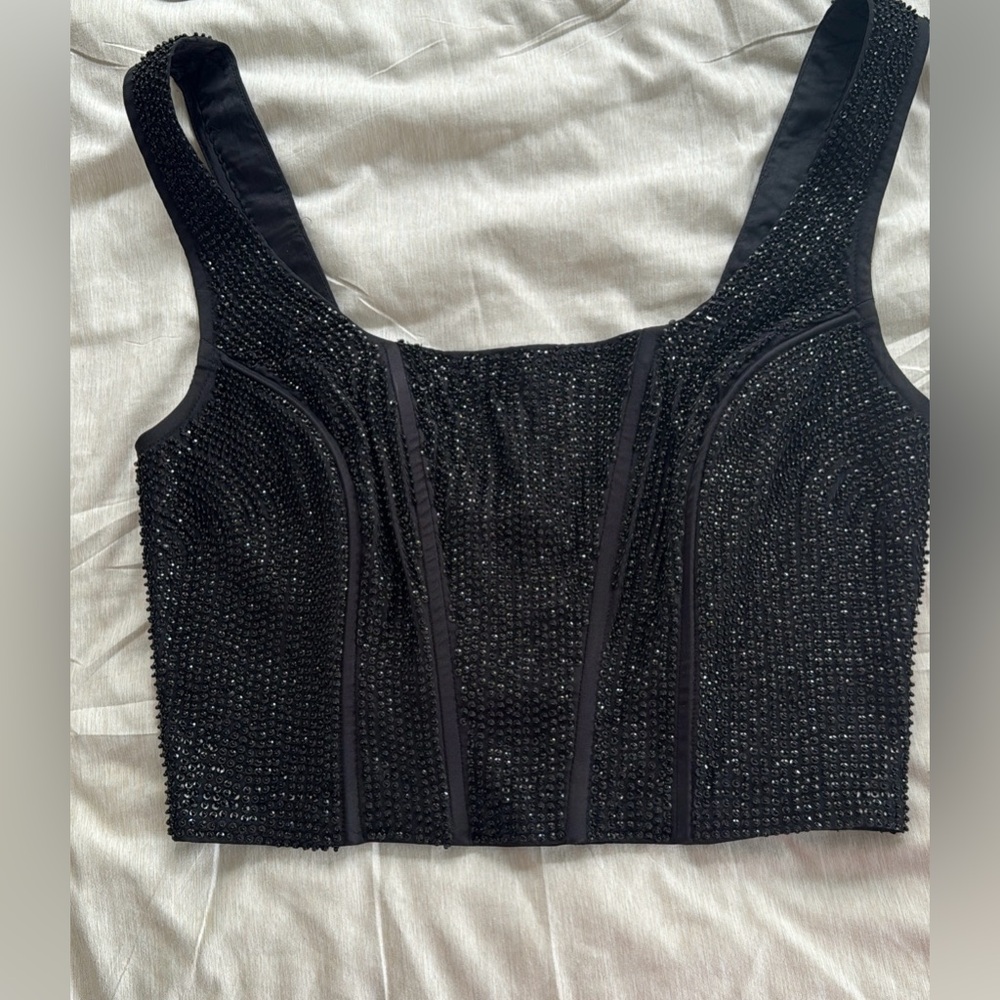 FRAME SEQUIN BUSTIER